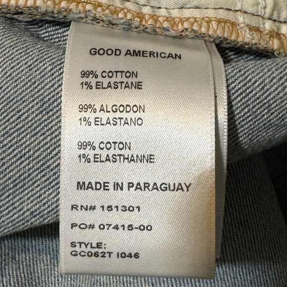 Good American Good Classic Jeans New – Hi-Rise Skinnyish Fit Distressed Size 15 - Picture 12 of 12